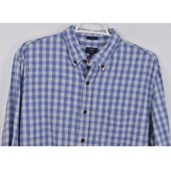 J. Crew Other - J CREW Large Slim Plaid Cotton Long Sleeve Shirt
